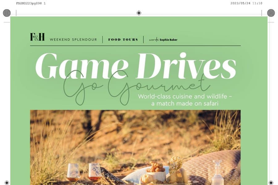 Game Drives Go Gourmet: Where Wildlife and World Class Cuisine Meet